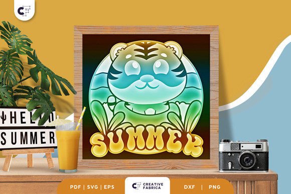Baby Tiger in the Summer 3D Shadow Box Review