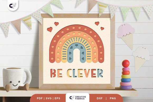 Be Clever Boho Rainbow 3D Paper Cut for Baby