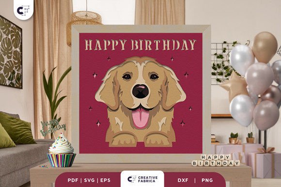 Birthday Golden Retriever 3D Papercut: A Designer's Review