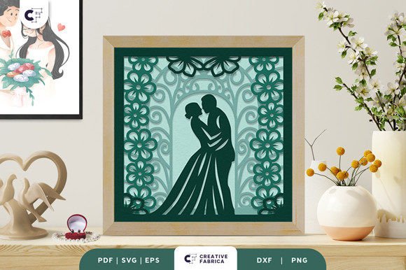 Bride and Groom 3D Light Box SVG Review