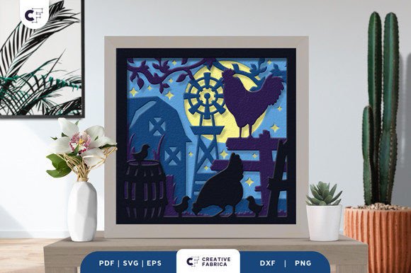 Chick Farm Village 3D Layered Paper Cut Review