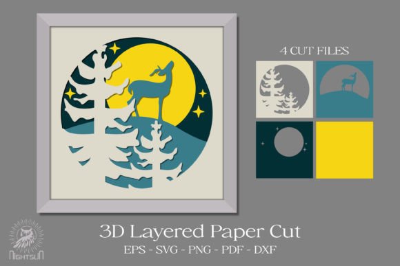 Deer in Forest 3D Layered Paper Cut Review