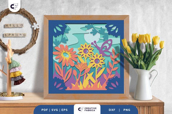 Floral Spring 3D Shadow Box Paper Cut Review