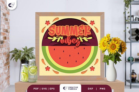 Fresh Watermelon 3D Light Box Papercut: Summer 3D SVG Review