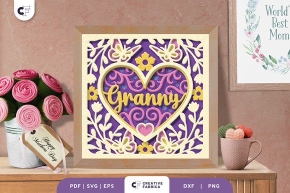 Granny in a Heart Shape 3D Shadow Box Review