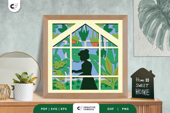Greenhouse 3D Shadow Box Papercut: A Spring 3D SVG Review