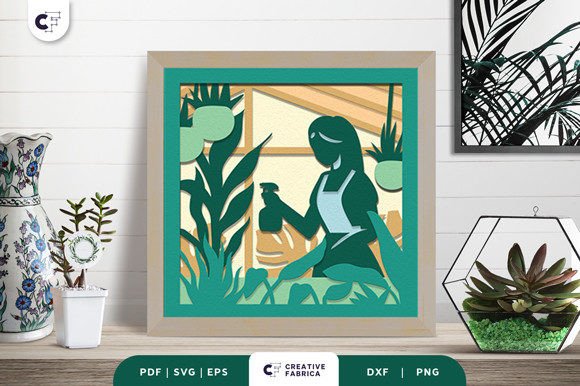Greenhouse 3D Shadow Box SVG for Summer Projects