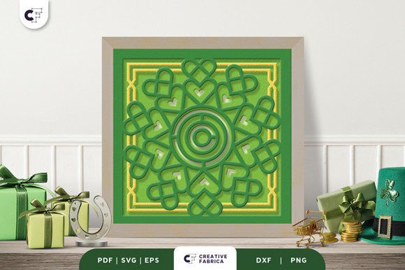 Heart Shape Celtic Knot 3D SVG for Holidays
