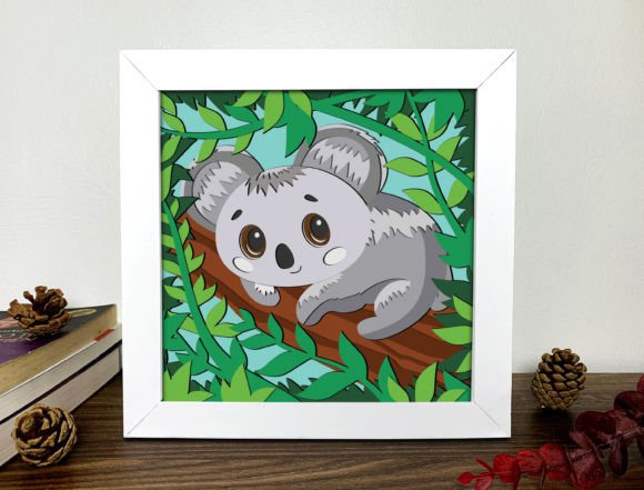 Koala Shadow Box 3D Svg Review for Branding