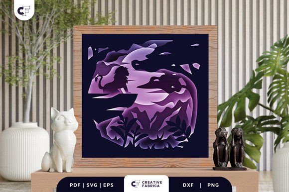 Lion in the Jungle 3D Layered Paper Cut: A 3D SVG Review