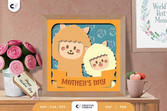 Mama and Baby Llama 3D SVG for Holidays & Content