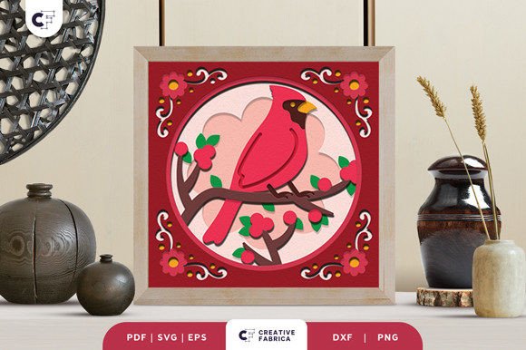 Red Cardinal 3D Paper Cut: A 3D SVG Review for Other Crafts