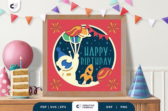 Space Boy Birthday 3D Shadow Box SVG Review