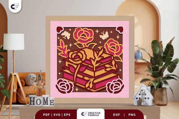 Stack of Books 3D Layered Paper Cut: A 3D SVG Ornament Review