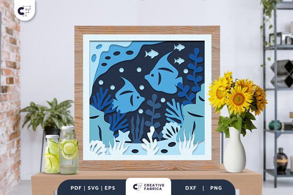 Underwater Life 3D Layered Paper Cut: A Summer 3D SVG Review