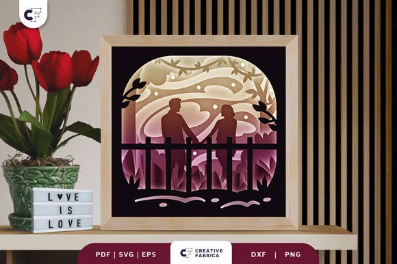 Valentines Couple 3D Layered Papercut: A Seller's Review of This 3D SVG
